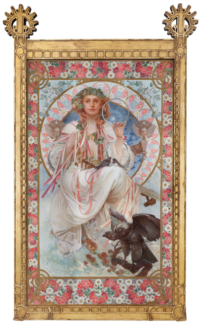 Portrait de Joséphine Crane-Bradley en Slavia - Alphonse Mucha