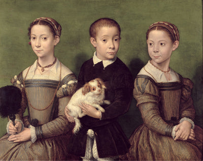 Trois enfants avec un chien - Sofonisba Anguissola