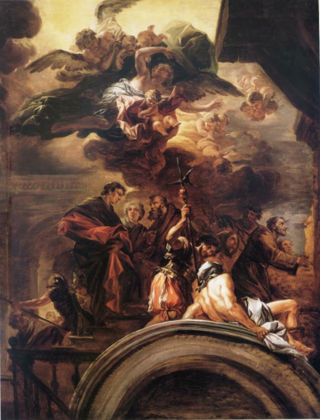 Saint-François devant le pape. - Francesco Solimena