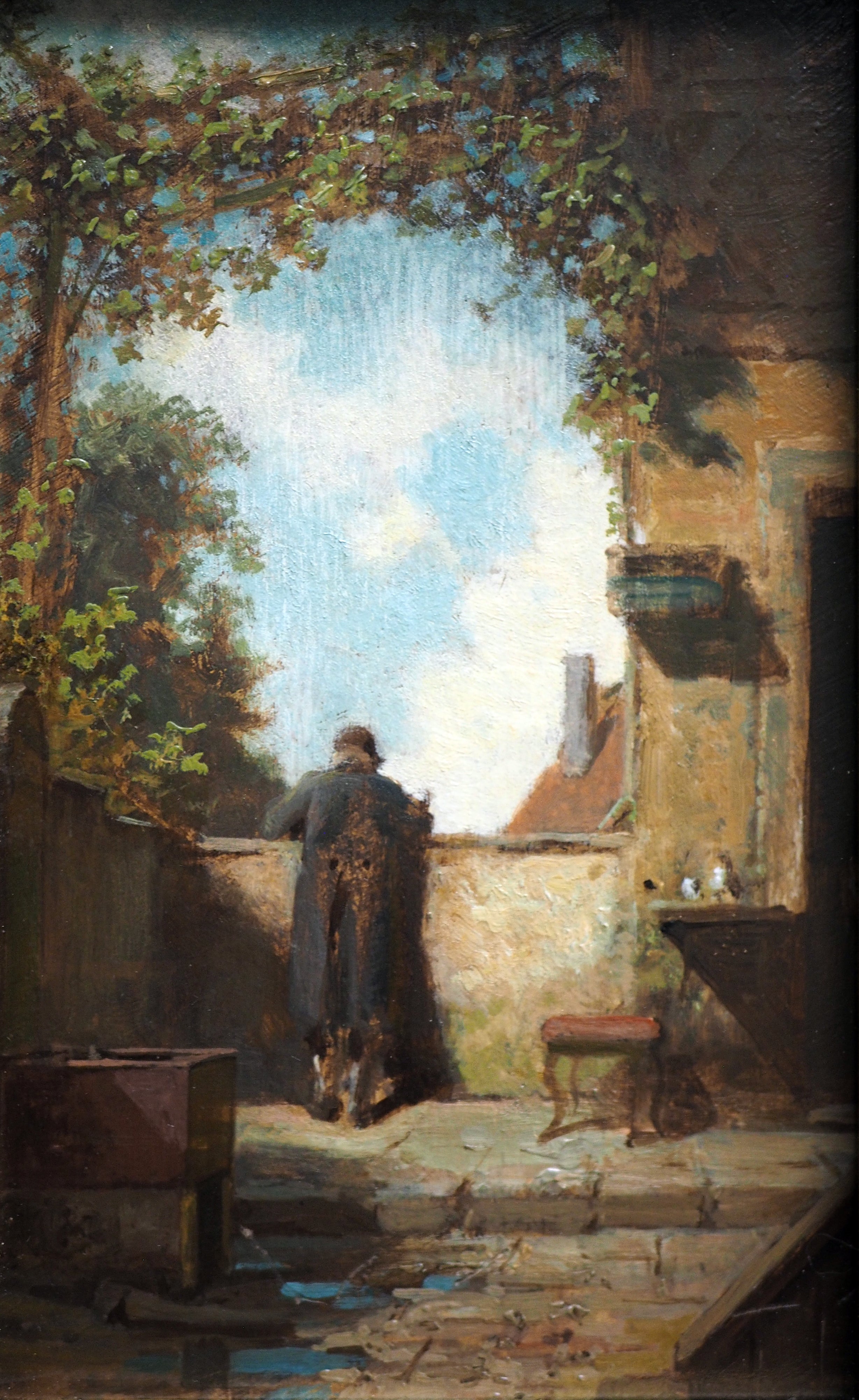 Vieux monsieur sur la terrasse - Carl Spitzweg