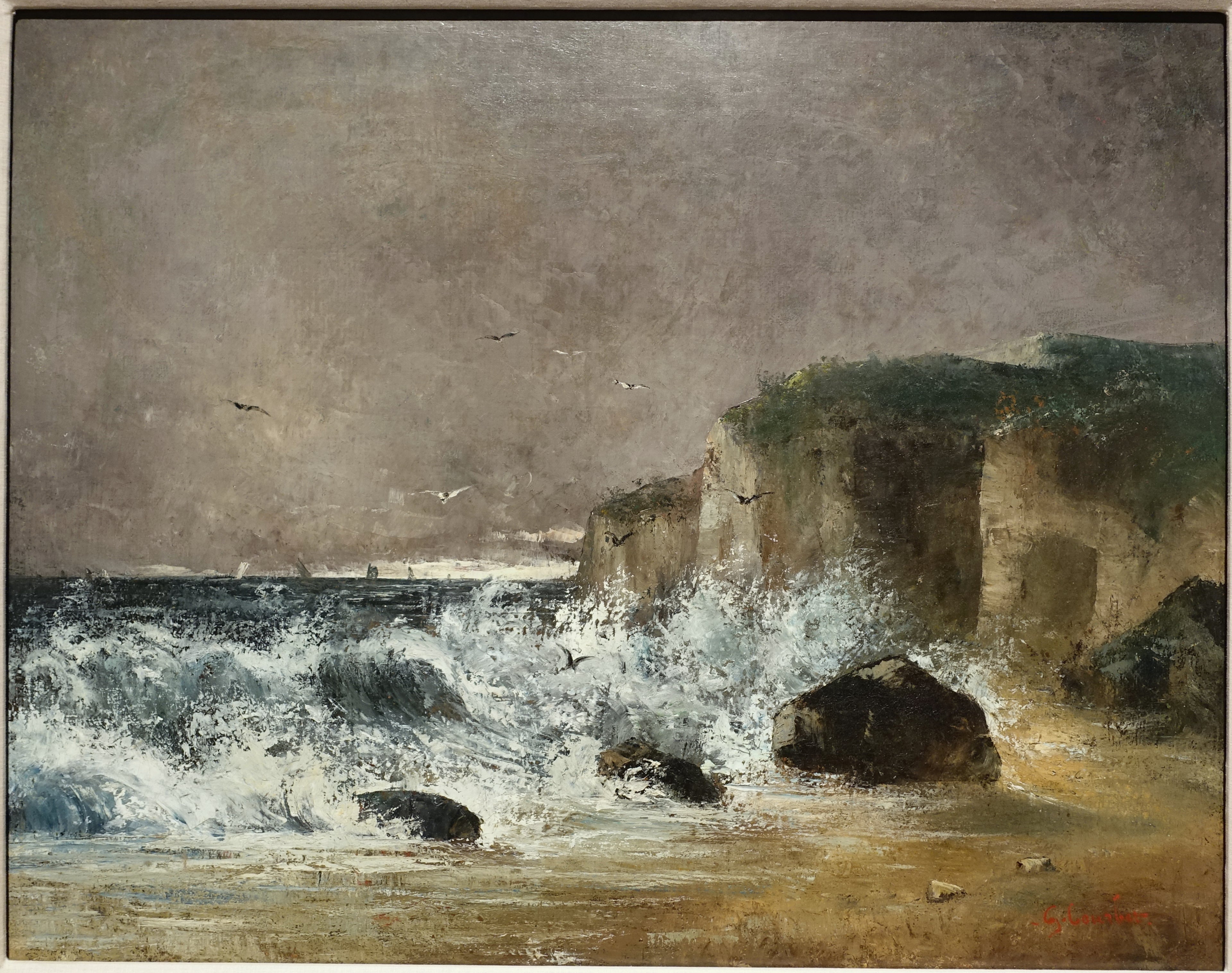 Temps orageux à Étretat - Gustave Courbet