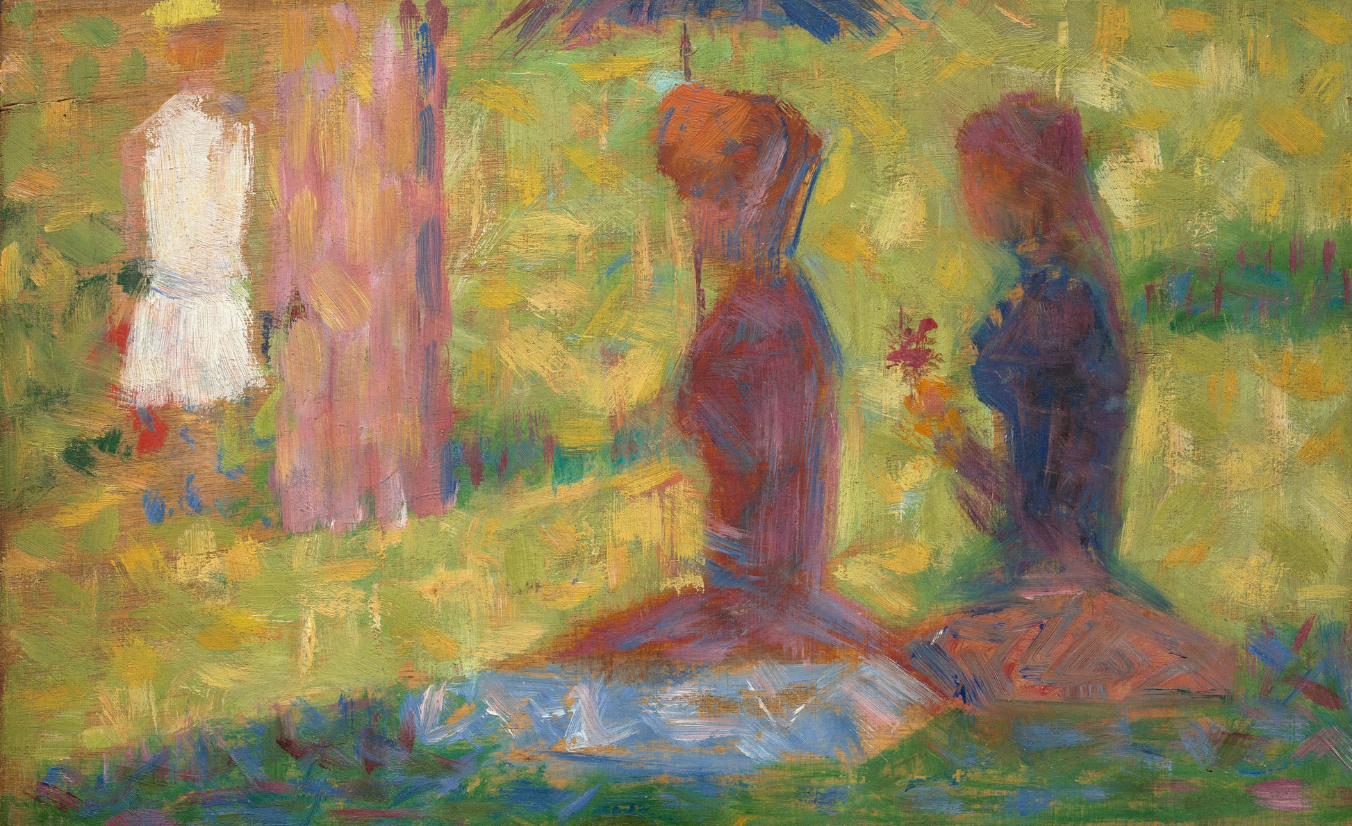 Reproduction du tableau « Étude de figures pour La Grande Jatte - Georges Seurat » par Alpha Reproduction en peinture à l’huile
