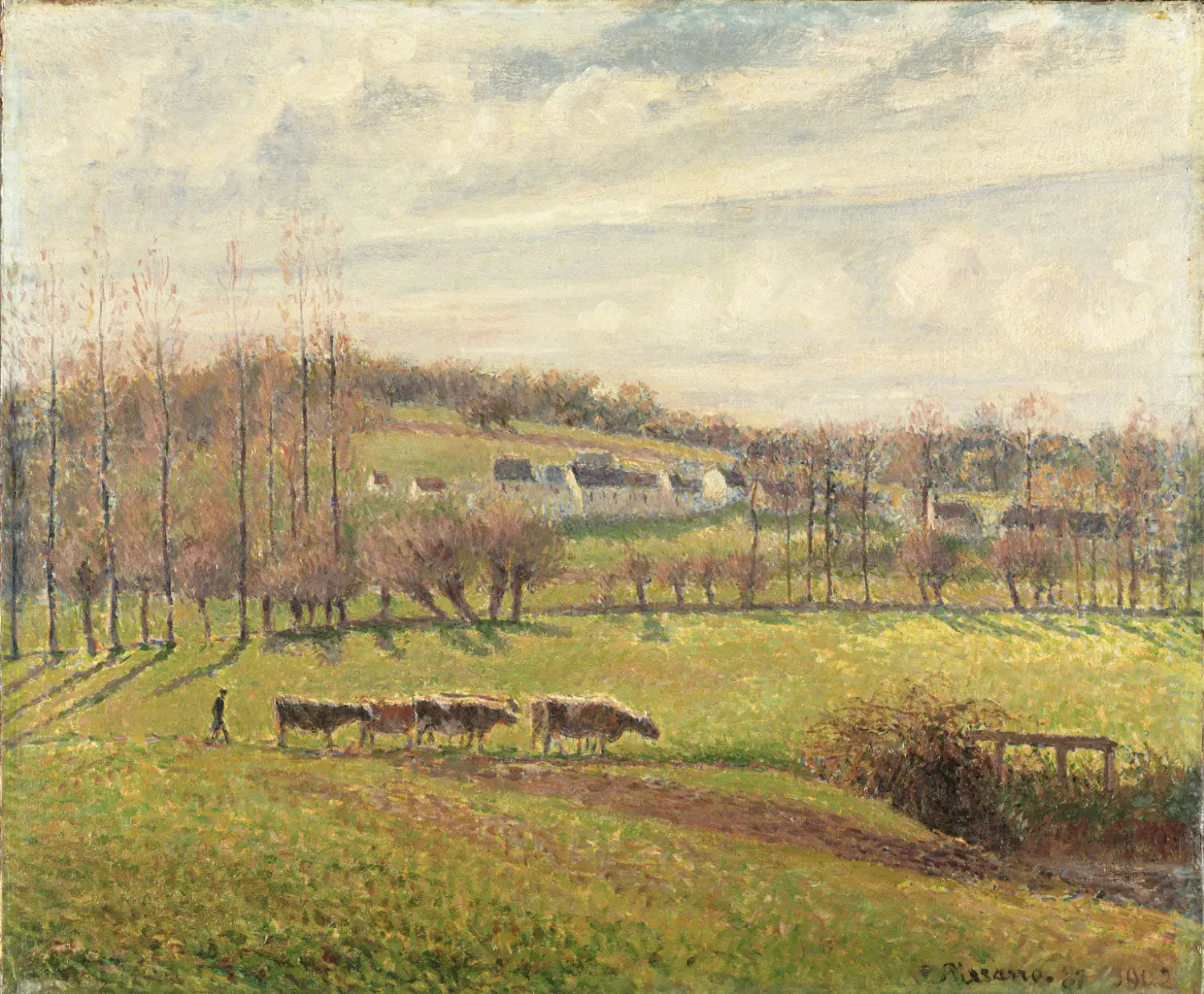 Reproduction du tableau « Paysage d'été, Éragny - Camille Pissarro » par Alpha Reproduction en peinture à l’huile