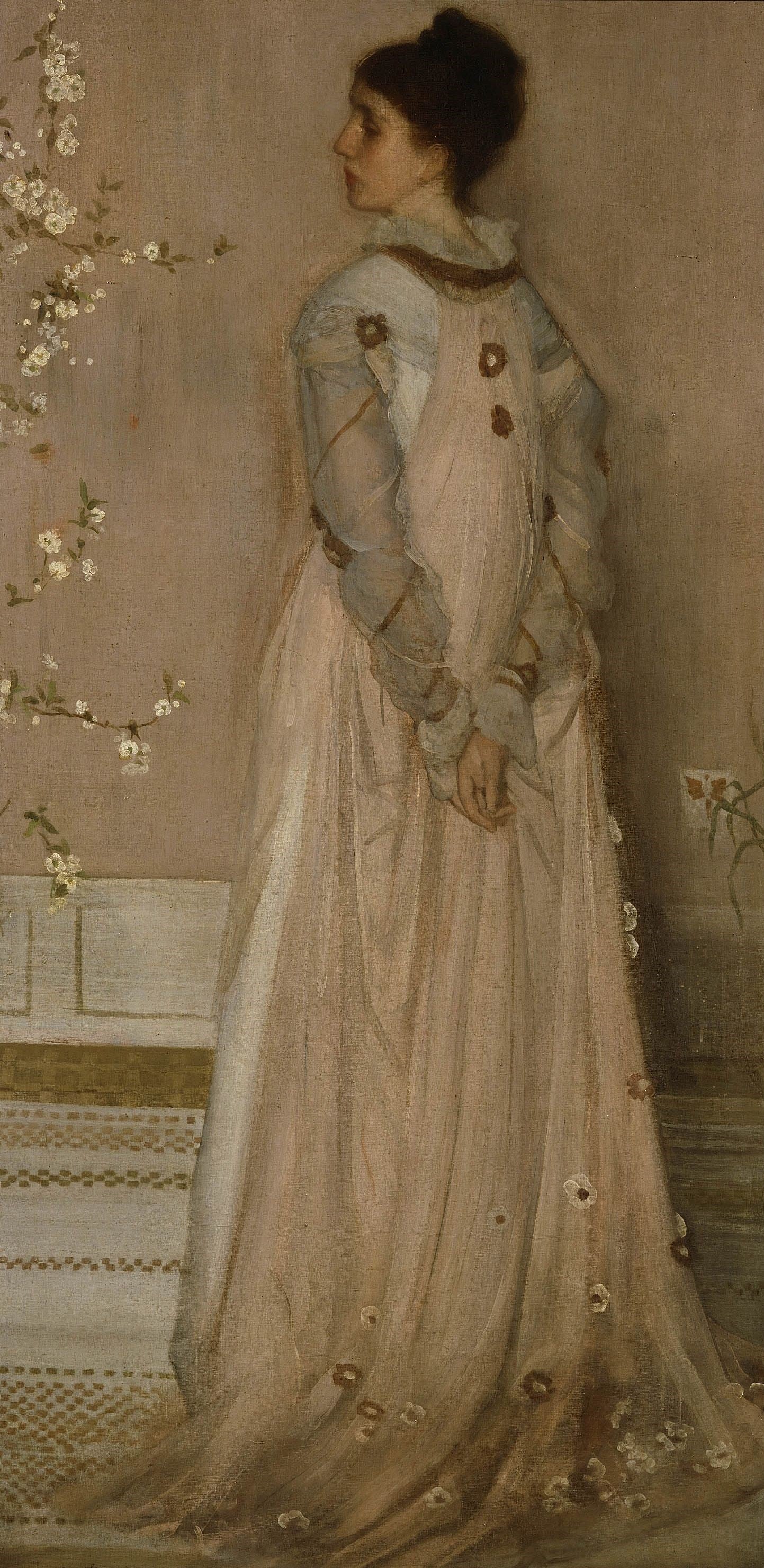 Reproduction du tableau « Symphonie en couleur chaise et rose - James Abbott McNeill Whistler » par Alpha Reproduction en peinture à l’huile