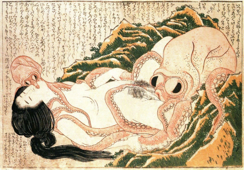 Le Rêve de la femme du pêcheur - Katsushika Hokusai