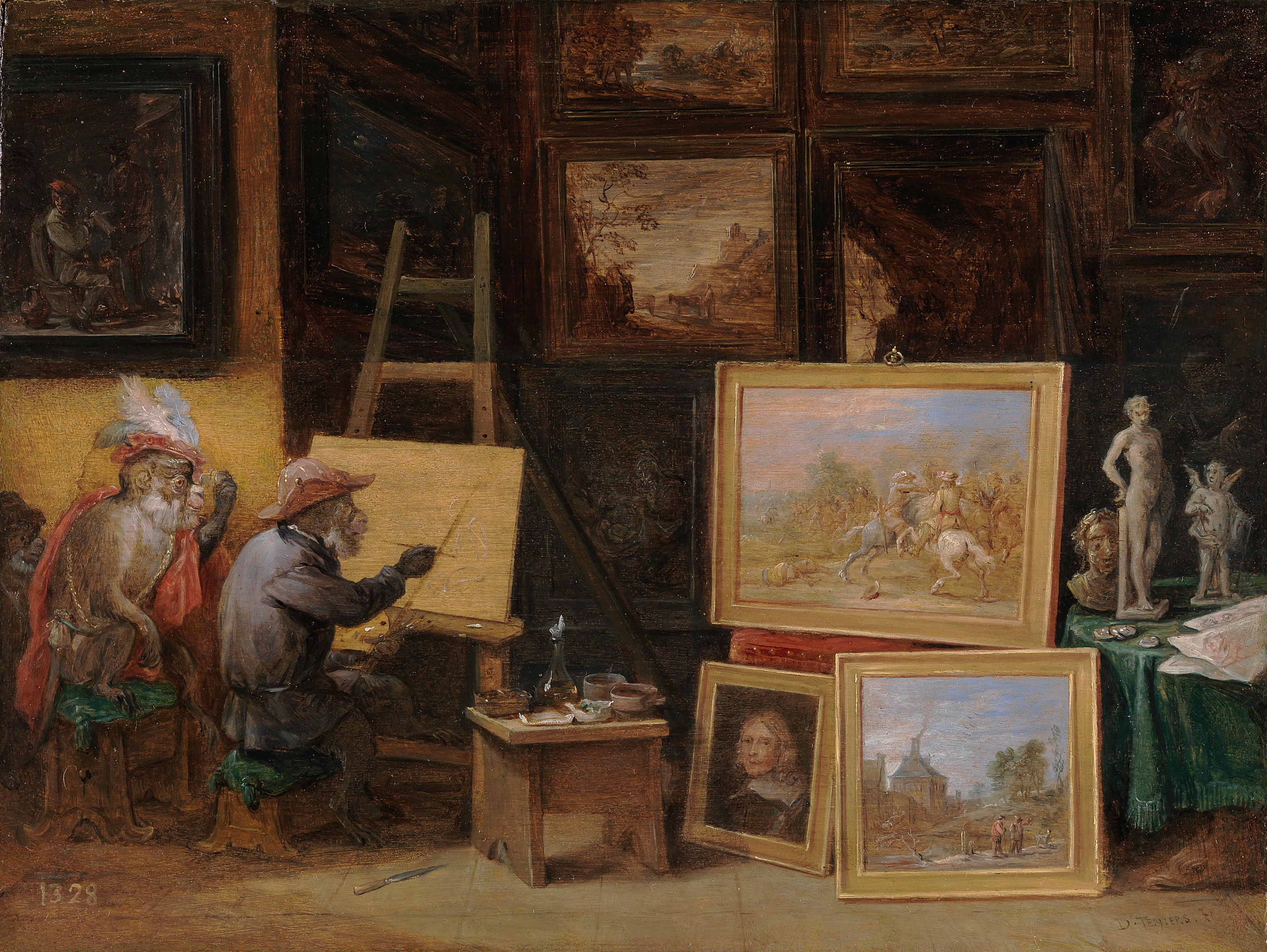 Le Singe peintre - David Teniers le Jeune