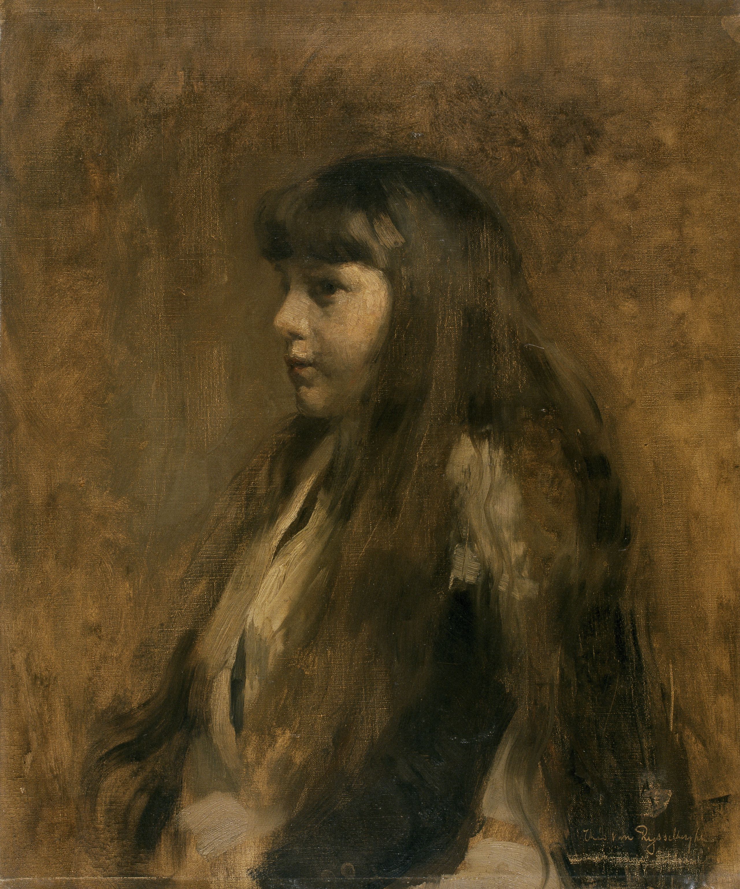 Portrait de fillette - Théo van Rysselberghe