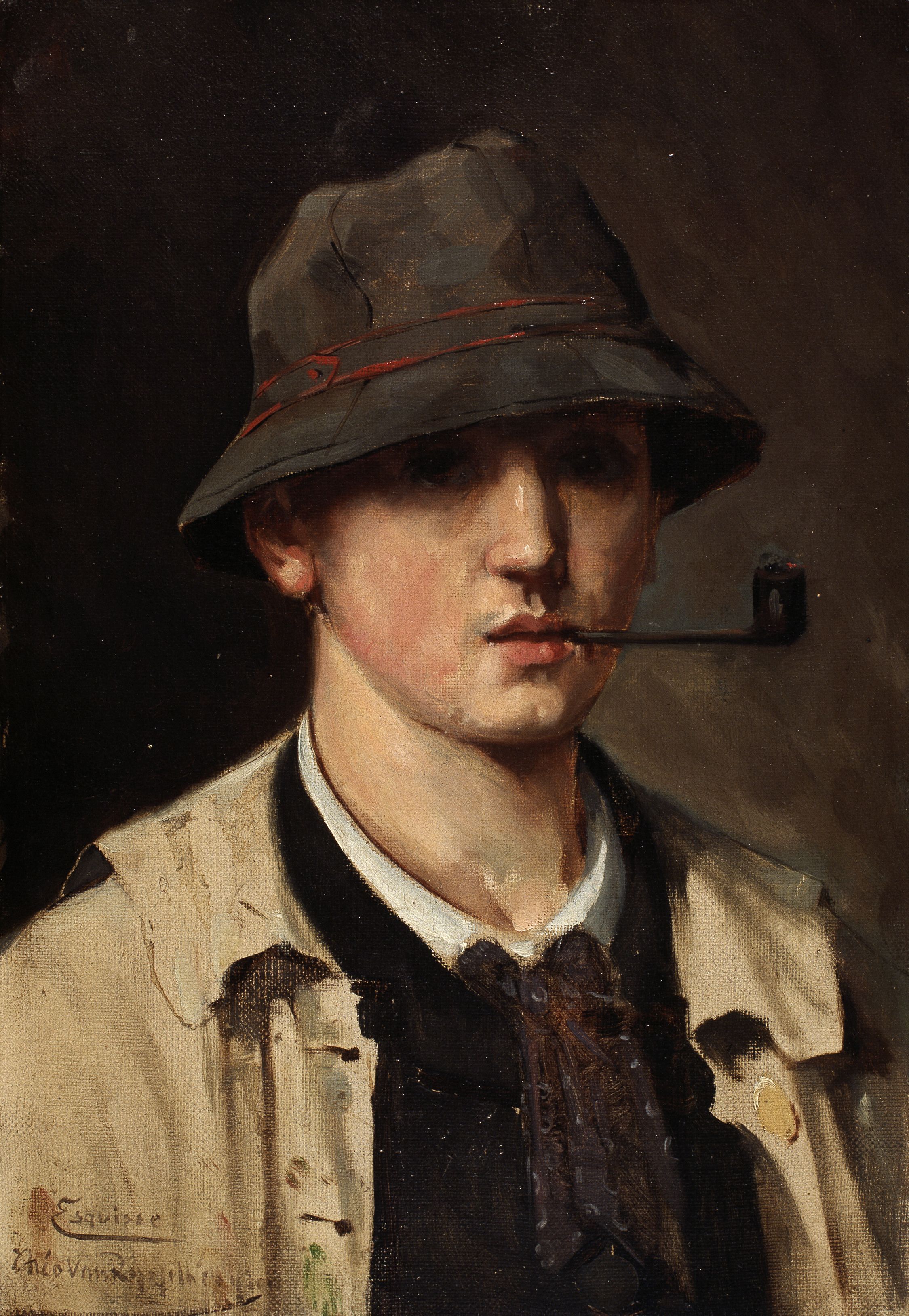 Autoportrait (esquisse) - Théo van Rysselberghe