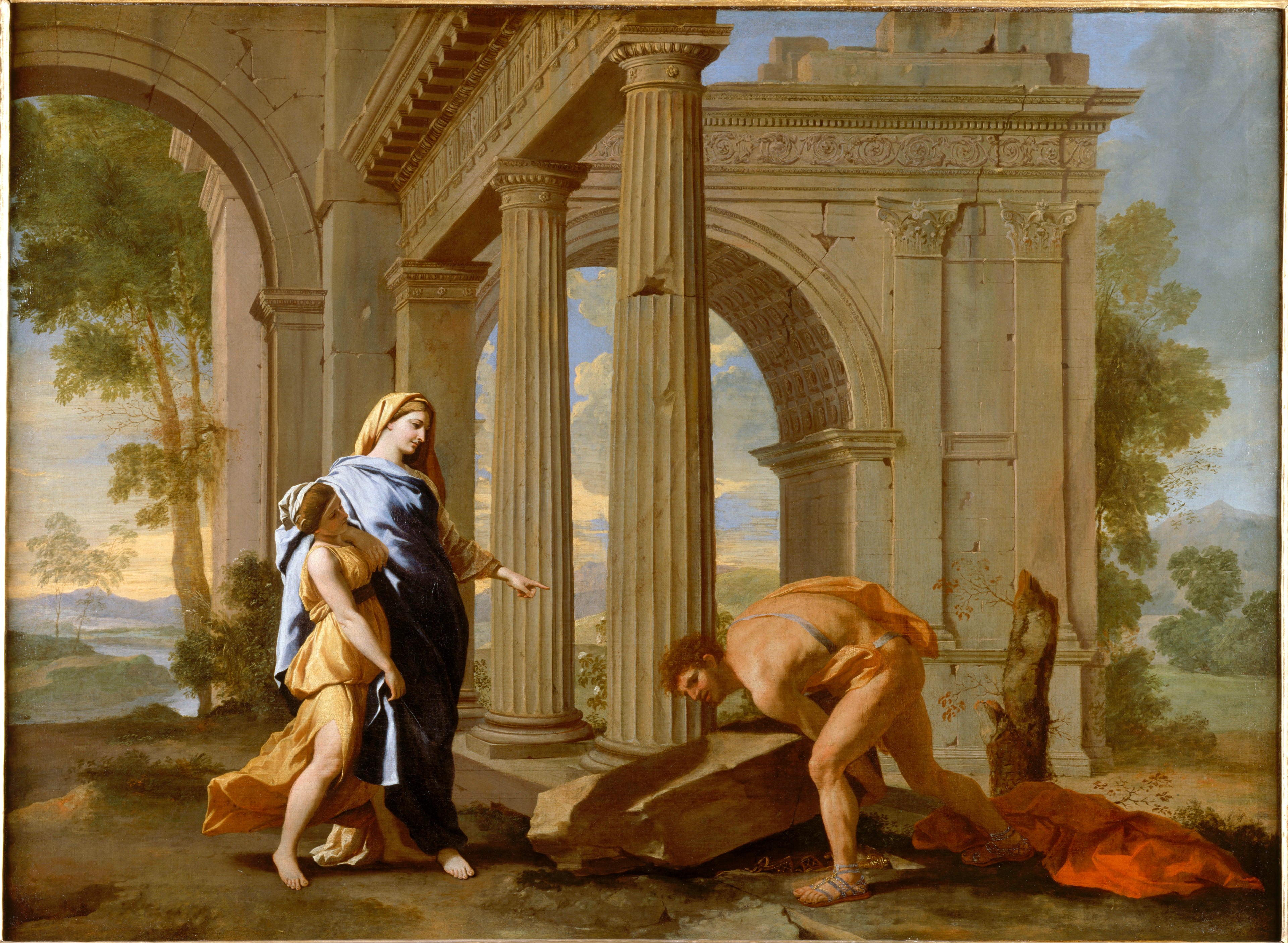 Thésée retrouve l'épée de son père - Nicolas Poussin