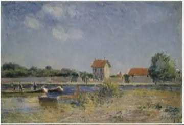 Les rives du canal du Loing à Saint-Mammès - Alfred Sisley