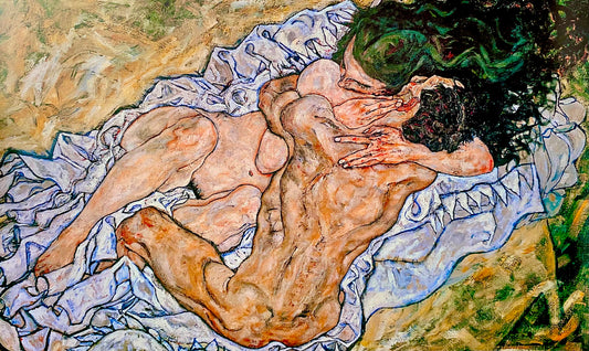 💞 The Embrace (Loving Couple II) – Egon Schiele (1917)