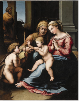 La Sainte Famille avec saint Jean-Baptiste et sainte Élisabeth - Giulio Romano