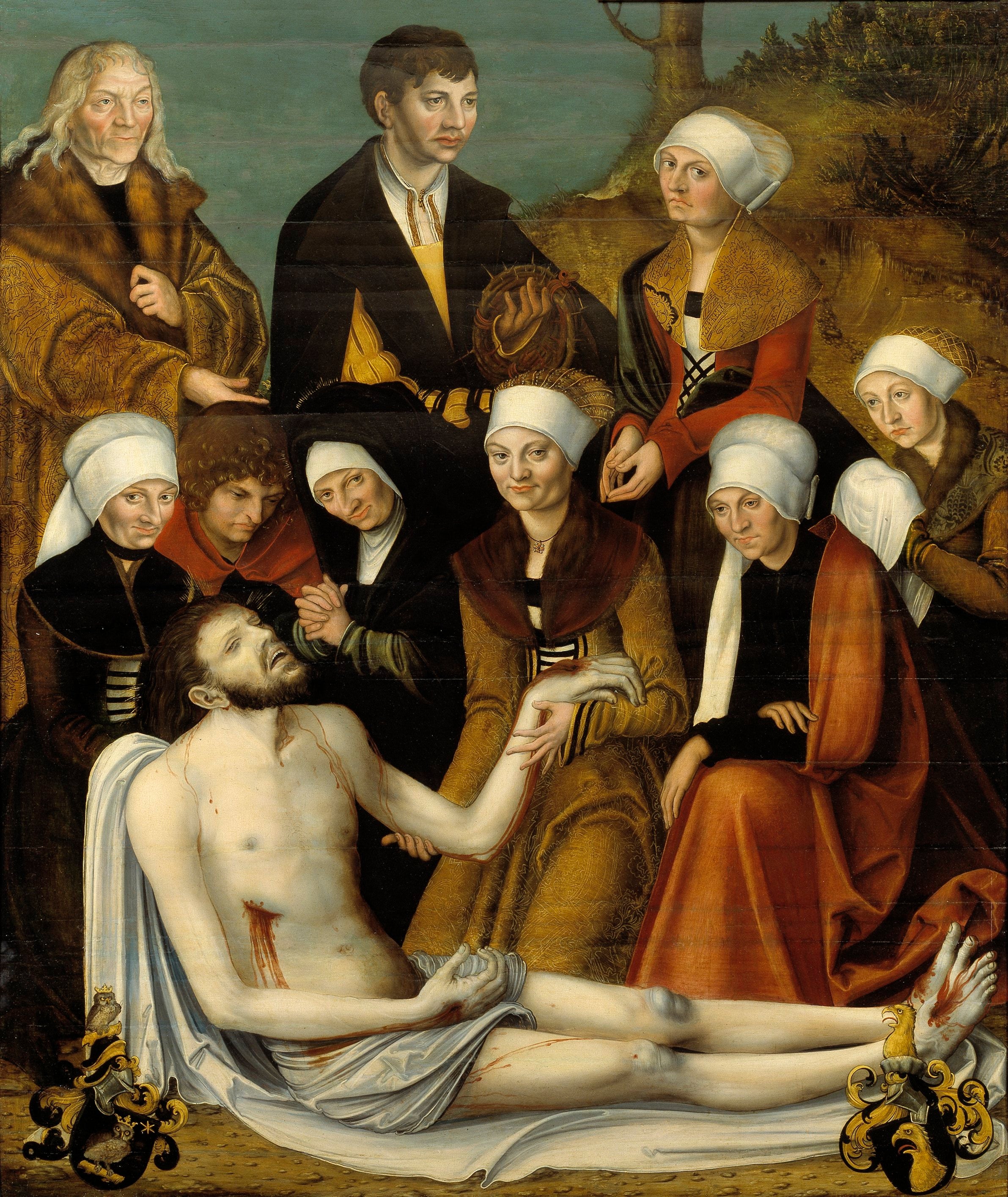 La lamentation sur le corps du Christ mort - Lucas Cranach the Elder