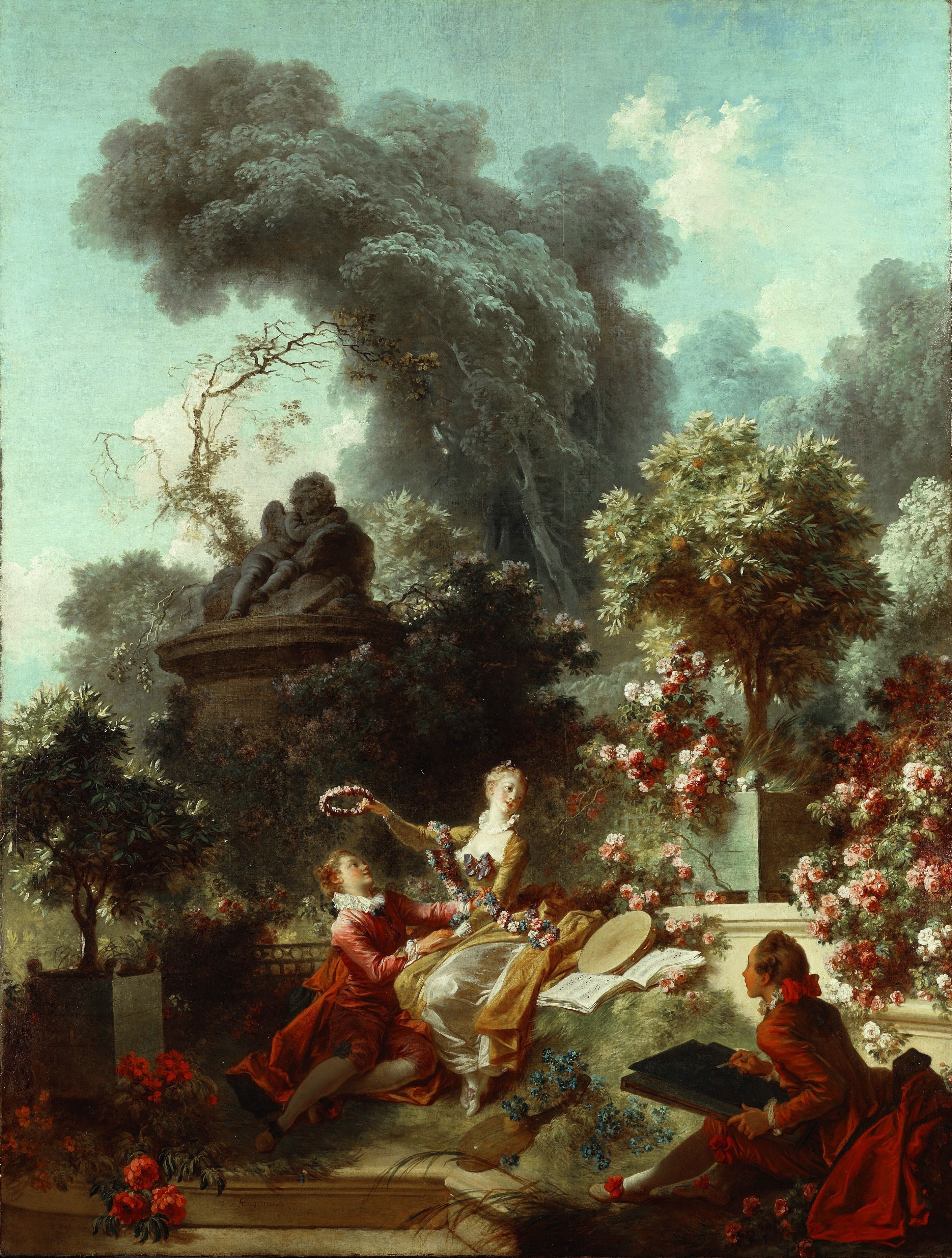 Le Progrès de l'Amour : L'Amant couronné - Jean-Honoré Fragonard