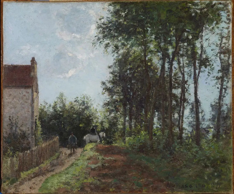 La route près de la ferme - Camille Pissarro
