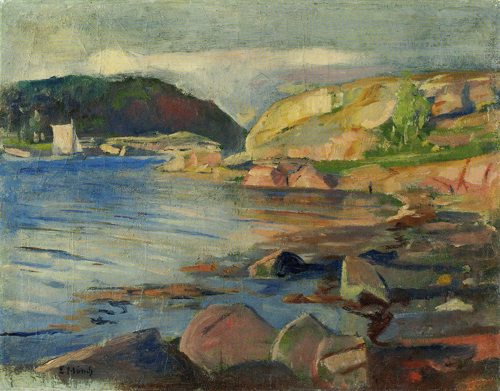 Reproduction du tableau « Le Fjord de Tønsberg - Edvard Munch » par Alpha Reproduction en peinture à l’huile