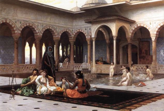 Reproduction du tableau « La Terrasse du sérail - Jean-Léon Gérôme » par Alpha Reproduction en peinture à l’huile