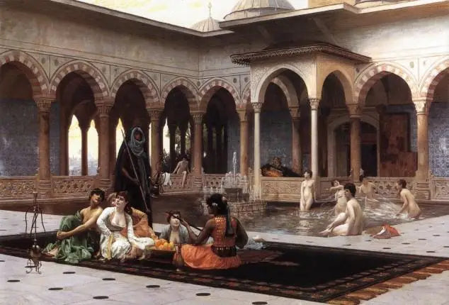Reproduction du tableau « La Terrasse du sérail - Jean-Léon Gérôme » par Alpha Reproduction en peinture à l’huile
