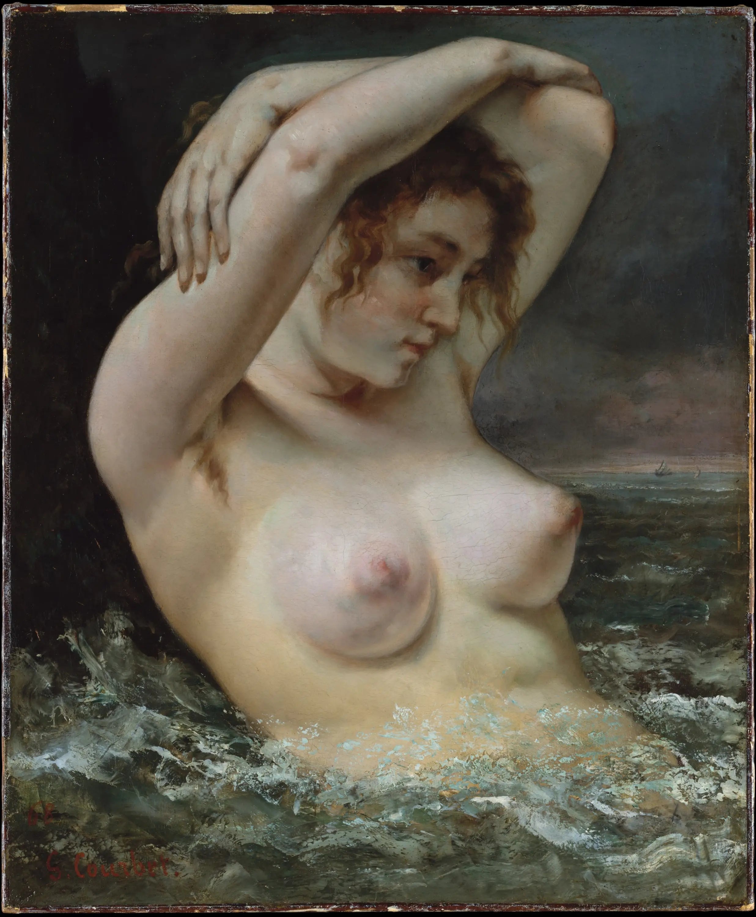 La Femme dans les vagues - Gustave Courbet - Alpha Reproduction