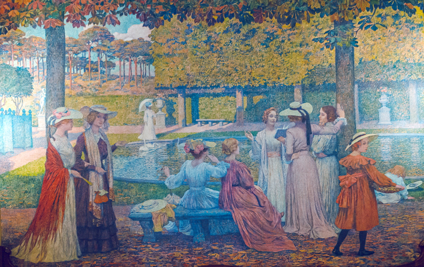 La lecture dans le parc - Théo van Rysselberghe
