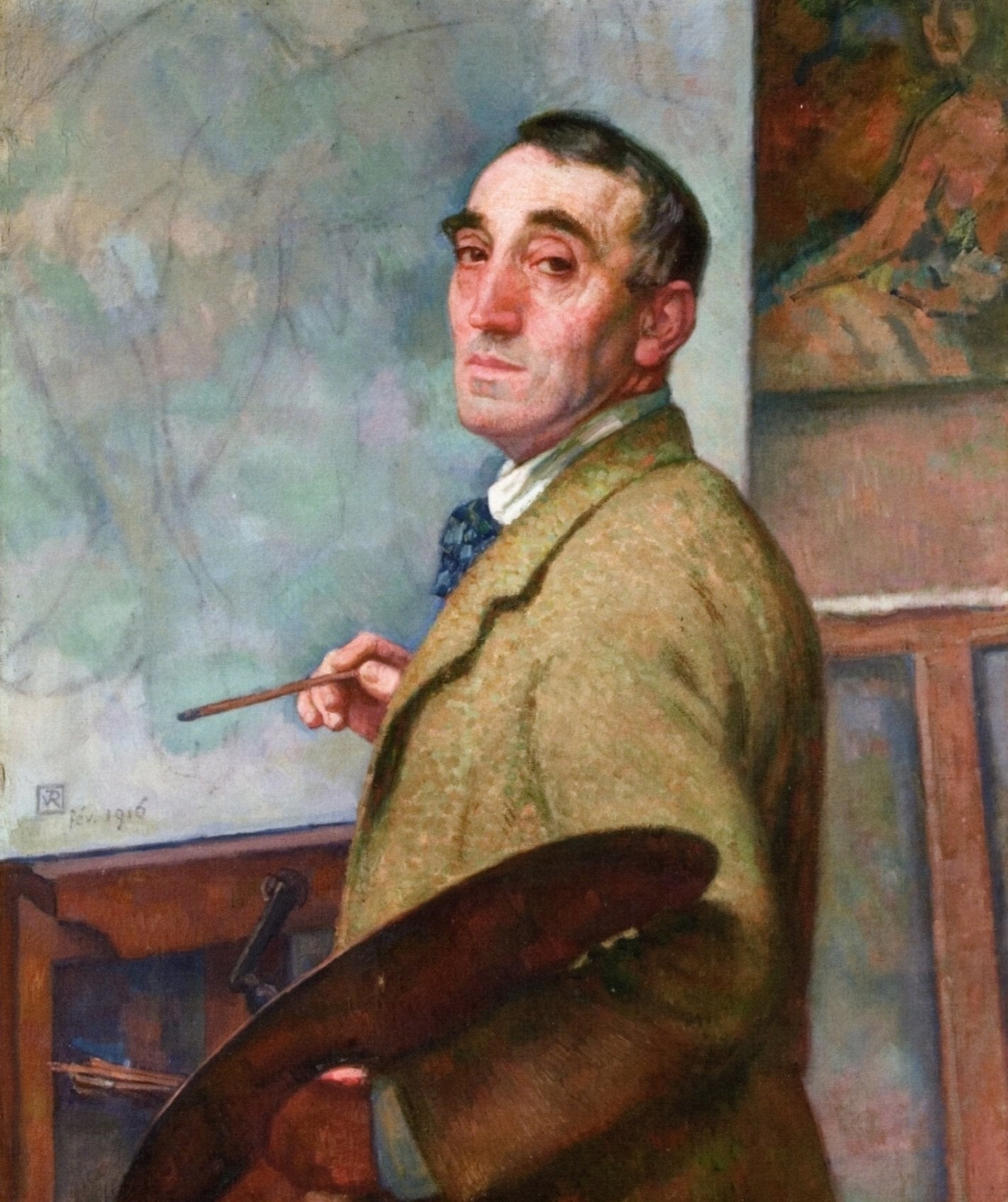 Autoportrait avec palette - Théo van Rysselberghe