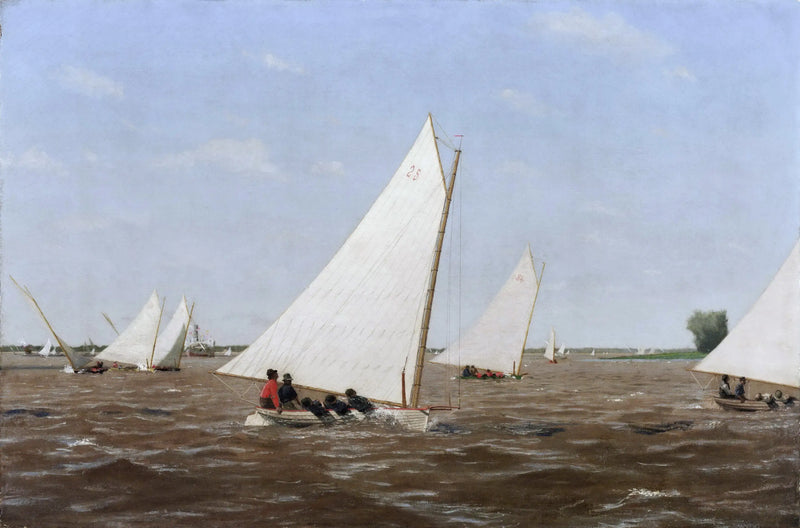 Courses de voiliers sur le Delaware - Thomas Eakins