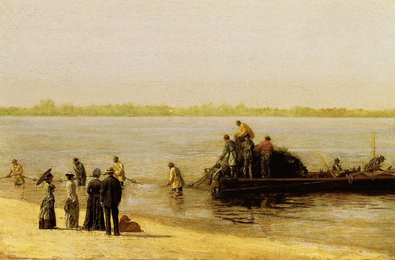 Pêche à l'alose à Gloucester sur le fleuve Delaware - Thomas Eakins