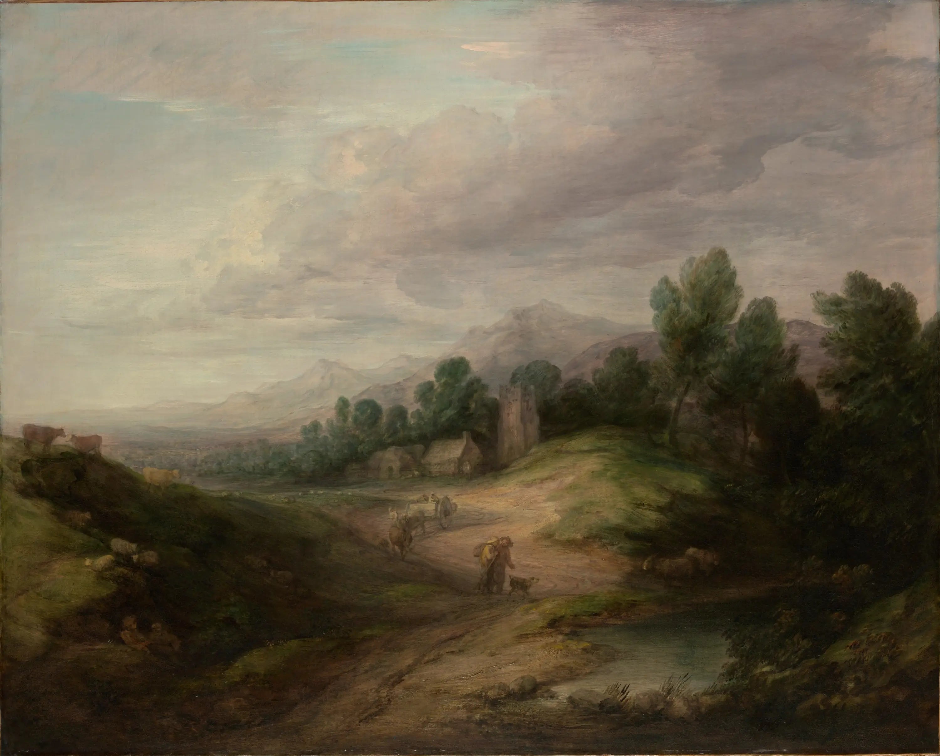 Paysage boisé des hautes terres - Thomas Gainsborough - Alpha Reproduction