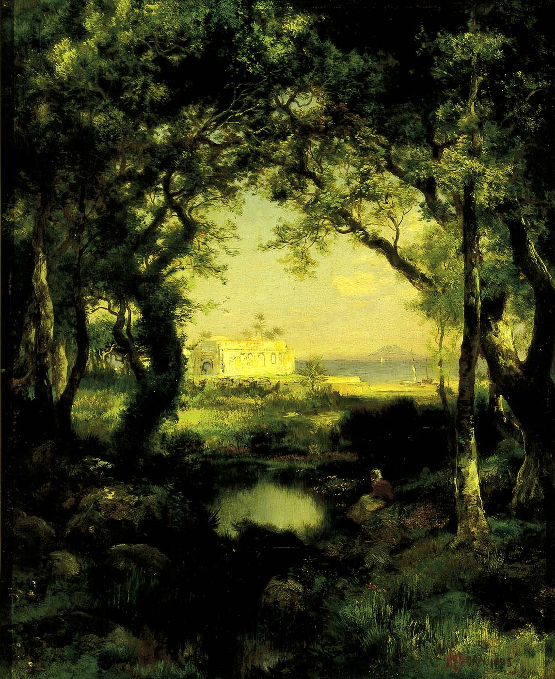 Hacienda mexicaine, lac Cuitzeo - Thomas Moran