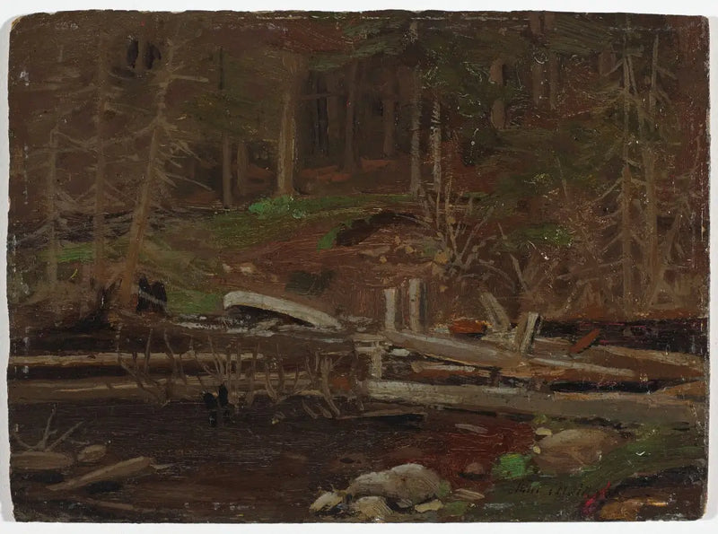 Vieux barrage de bois, parc Algonquin - Tom Thomson