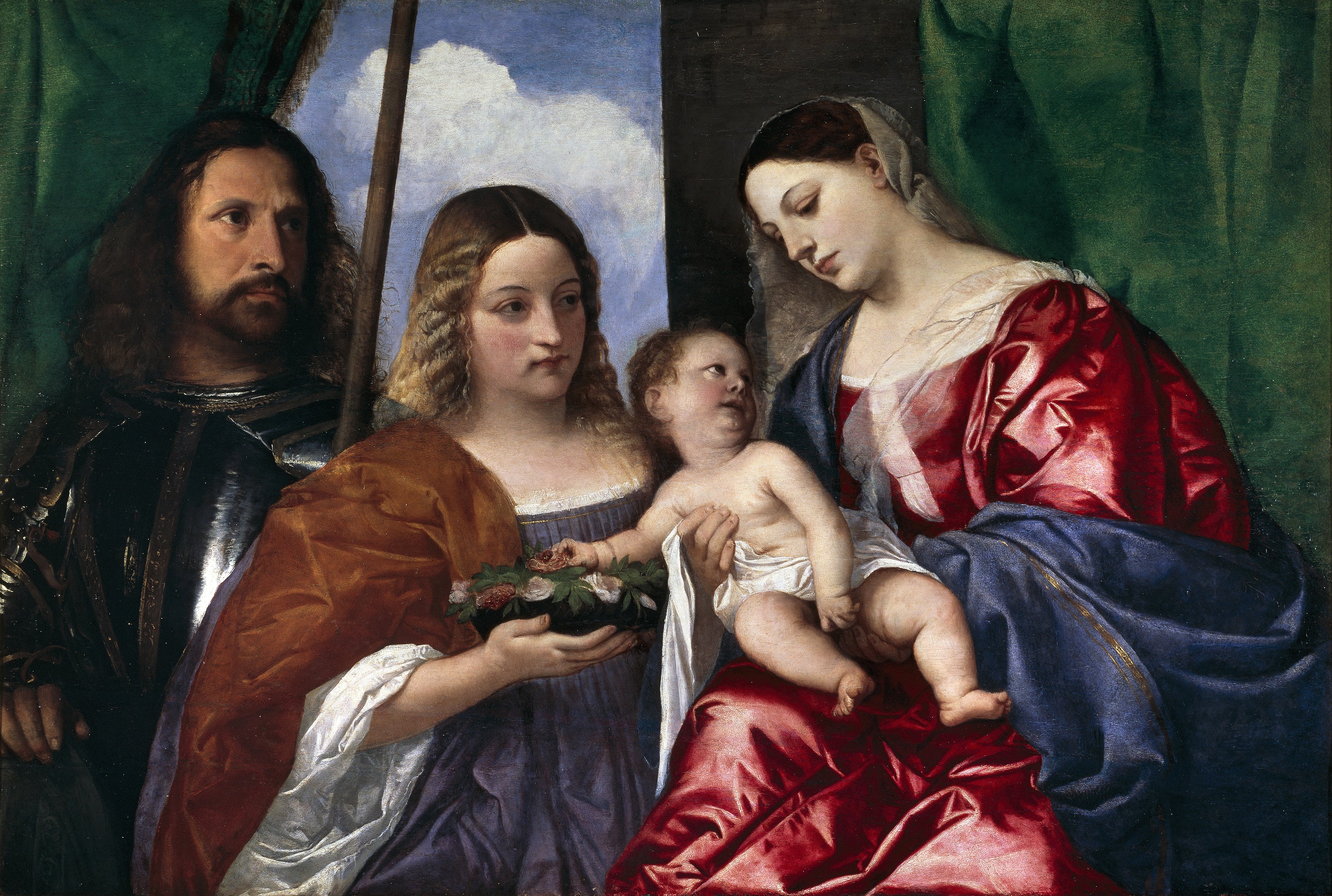 La Vierge à l'Enfant avec les saints Dorothée et Georges - Titian
