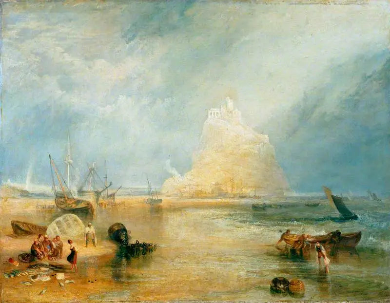Reproduction du tableau « St Michael's Mount, Cornwall - J. M. W. Turner » par Alpha Reproduction en peinture à l’huile