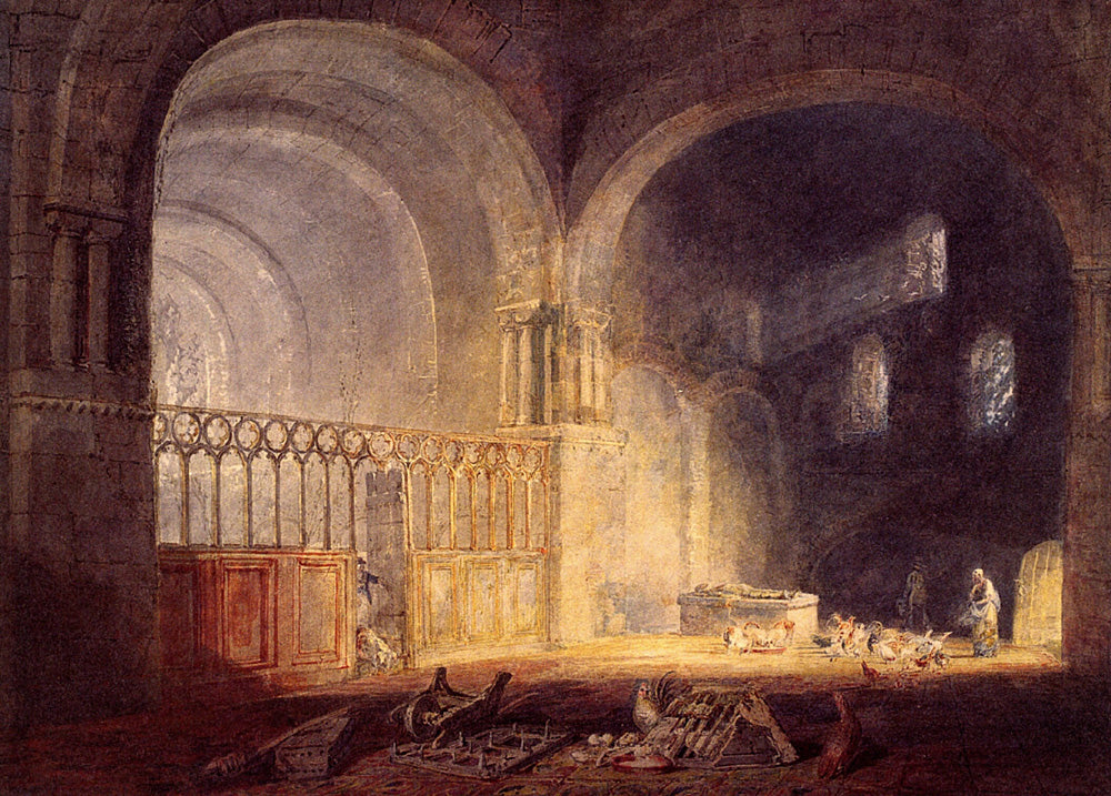 Reproduction du tableau « Transept of Ewenny Priory, Glamorganshire - J. M. W. Turner » par Alpha Reproduction en peinture à l’huile