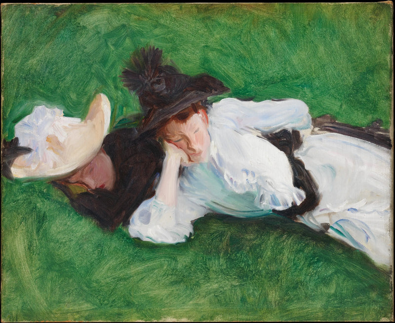 Deux filles sur une pelouse - John Singer Sargent