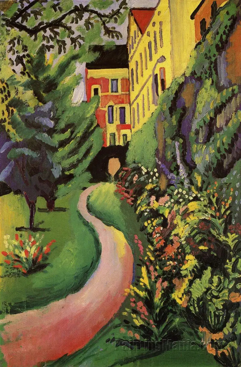 Notre jardin avec ses bordures fleuries - August Macke
