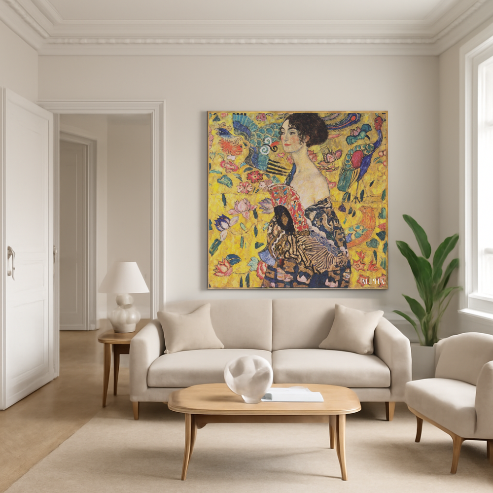 🎨 La Dame à l'Éventail – Gustav Klimt (1917–1918)
