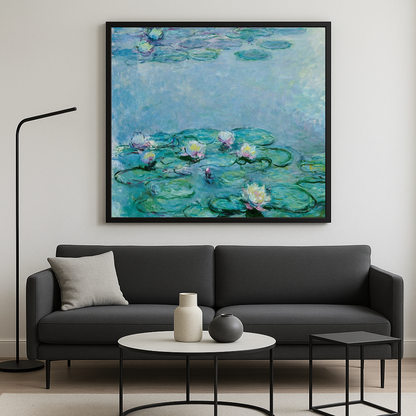 🌸 Nymphéas – Détail de fleurs en gros plan, Claude Monet