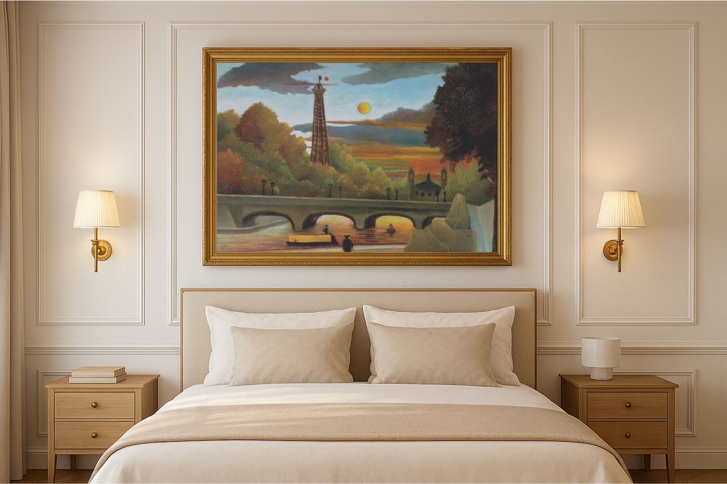 Seine et Tour Eiffel au soleil couchant - Henri Rousseau