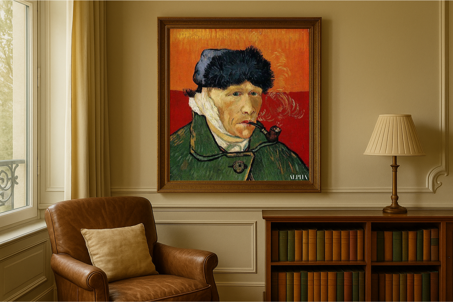 🖼️ Autoportrait avec oreille bandée et pipe – Vincent van Gogh (1889)