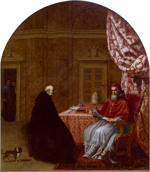 Urbain II délibère avec Saint Bruno - Vincenzo Carducci