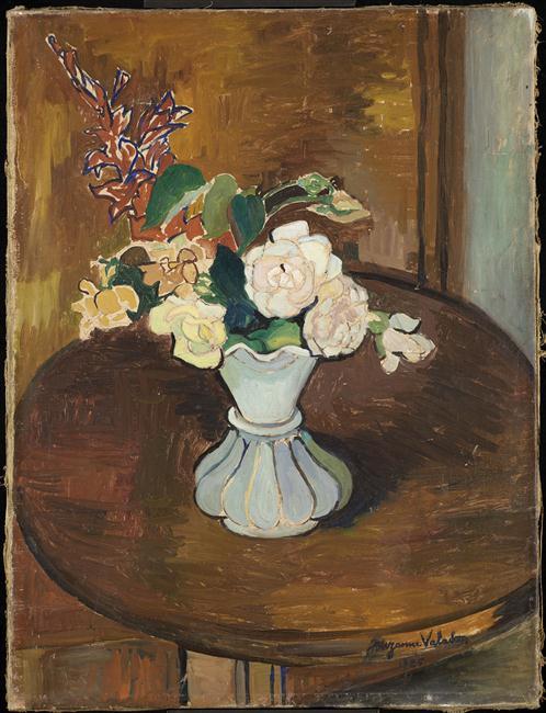 Bouquet de fleurs sur un guéridon — Suzanne Valadon