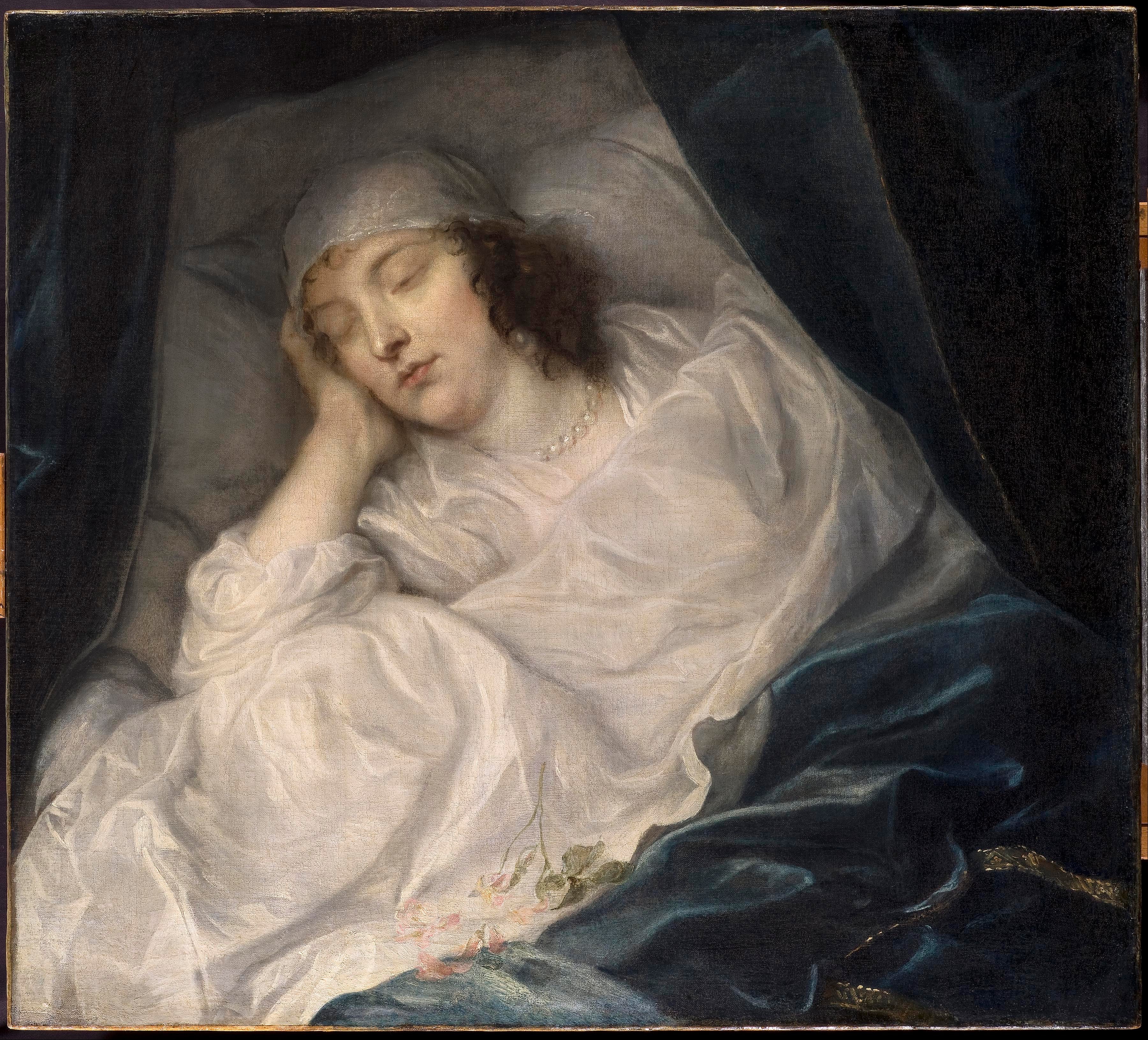 Venetia, Lady Digby, sur son lit de mort - Antoine van Dyck