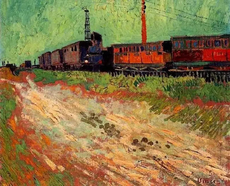 Wagons de chemin de fer à Arles - Vincent van Gogh