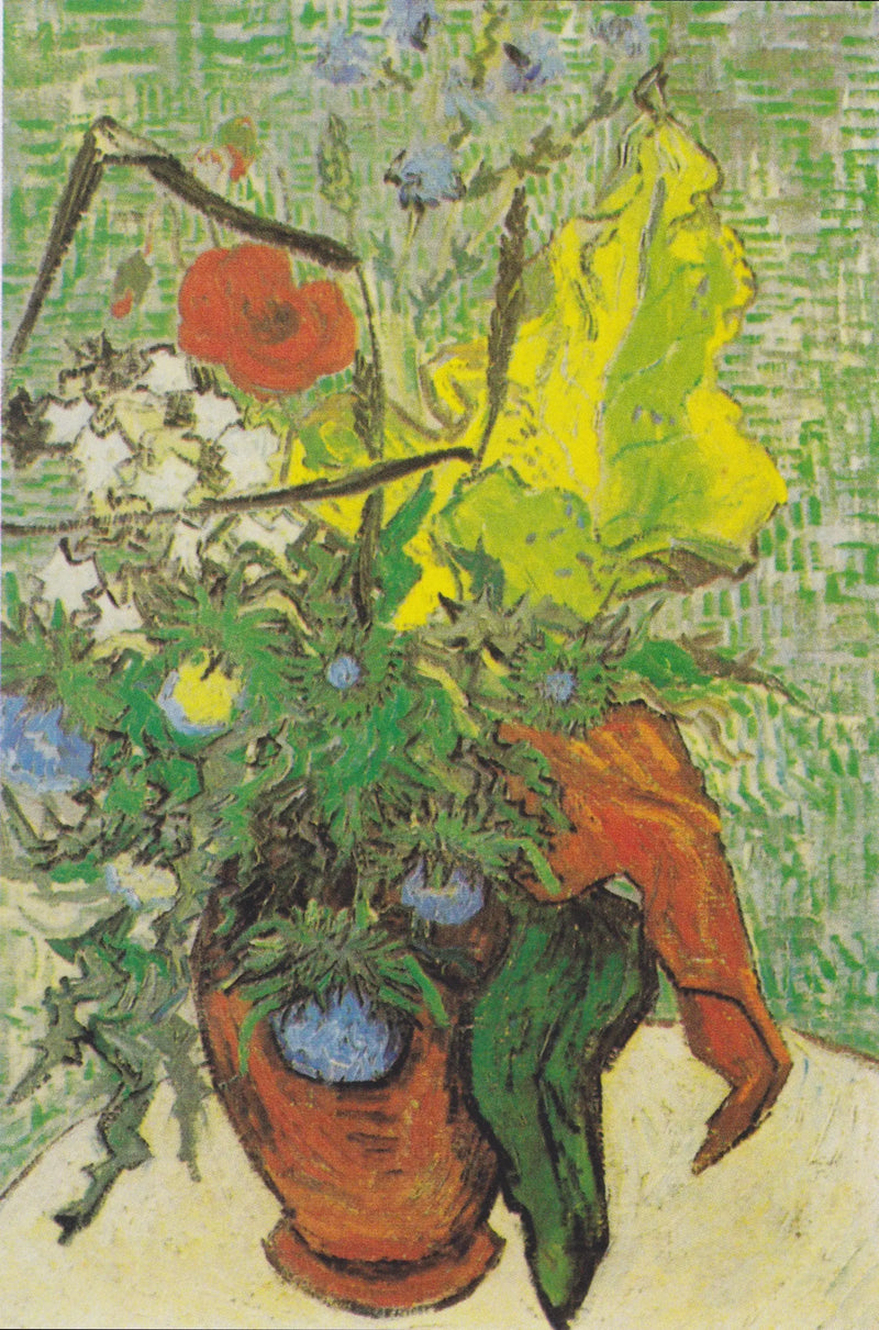 Fleurs sauvages et chardons dans un vase - Vincent van Gogh