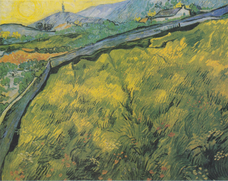 Champ de blé de printemps au lever du soleil - Vincent van Gogh