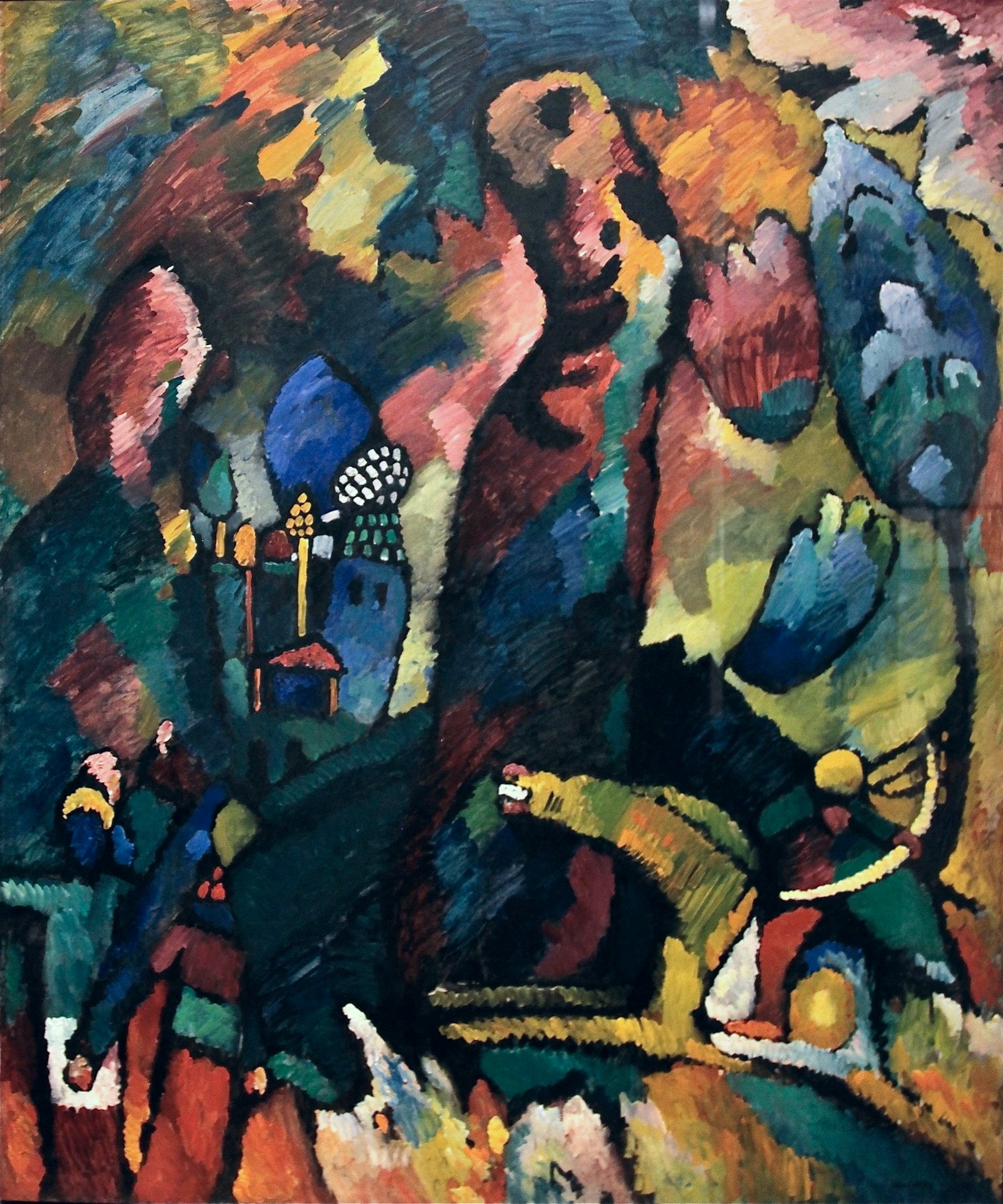 Reproduction du tableau « Photo avec un archer - Vassily Kandinsky » par Alpha Reproduction en peinture à l’huile