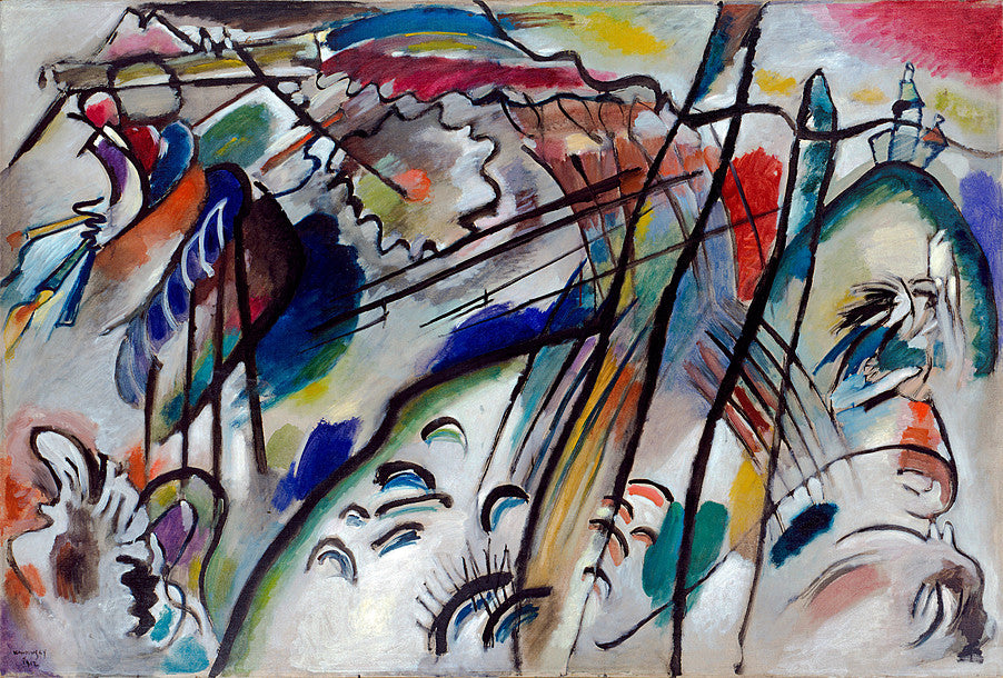 Reproduction du tableau « Improvisation 28 (deuxième version) - Vassily Kandinsky » par Alpha Reproduction en peinture à l’huile
