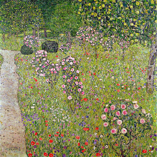 🌸 Verger avec des Roses – Gustav Klimt (vers 1912)