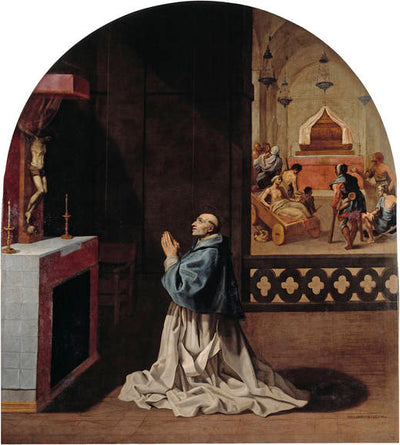 Le père Bernard prie dans la chartreuse des Portes - Vincenzo Carducci