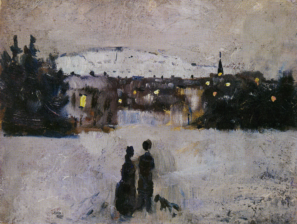 Reproduction du tableau « Vue de la ville un jour d'hiver - Edvard Munch » par Alpha Reproduction en peinture à l’huile